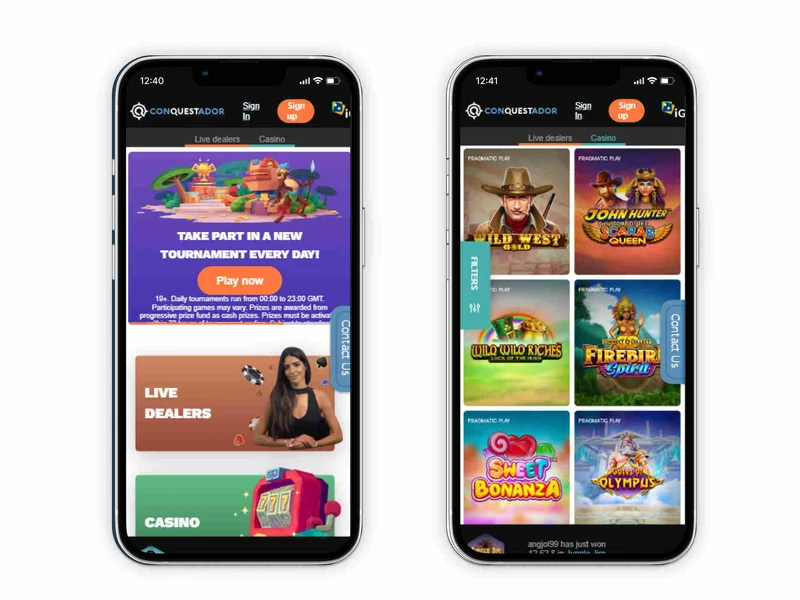 Conquestador Casino Mobile Experience
